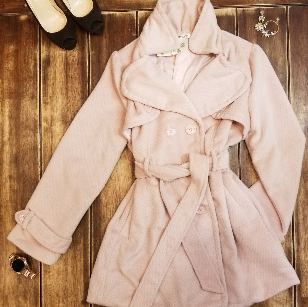 Arden B.Pea Coat Size Large Blush/Light Pink NWT